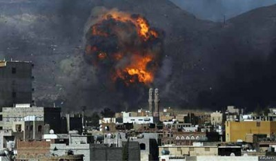 طيران العدو السعودي يشن 100 غارة على تعز متسببة بمجازر بشعة بحق المدنيين