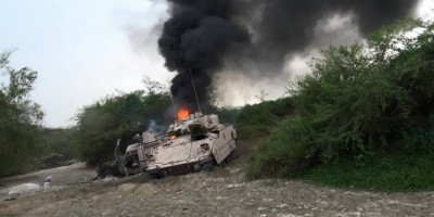 الجيش واللجان يدمرون دبابة أبرامز ويقصفون عدداً من المواقع في نجران