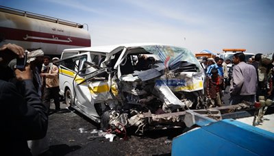 وفاة وإصابة 256 شخص في 121 حادث مروري بصنعاء خلال 2015