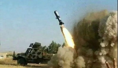 Yemeni Army Fires  Qahir 1 rocket at Saudi Air Base in Khamis Mushait