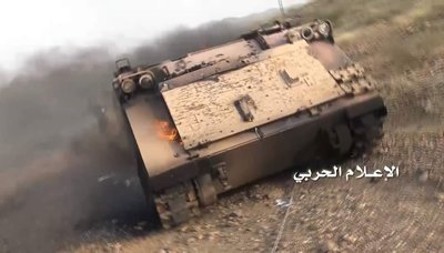 قنص جنديين سعوديين وتفجير آلية عسكرية ومصرع طاقمها بجيزان
