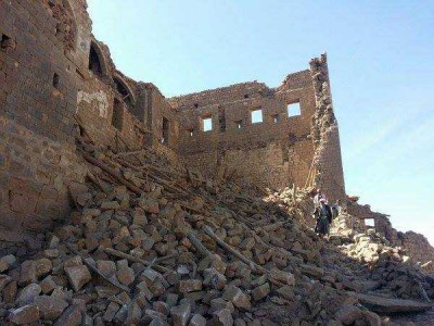 محلي عمران يدين استهداف مدينة شبام التاريخية من قبل العدوان