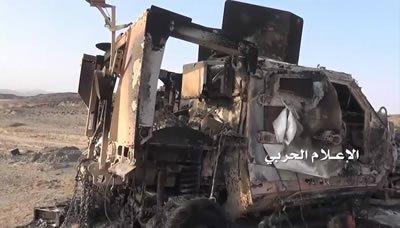 تدمير دبابة لمرتزقة العدوان في سوق كرش بلحج