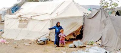 ممثل الأمم المتحدة يطلع على أوضاع النازحين في محافظة إب