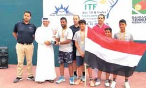 منتخبنا الوطني لناشئي التنس يتوج بكأس ديفيز بالبحرين