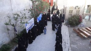 حرائر جبلة بإب ينددن باستمرار جرائم العدوان