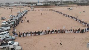 قبيلة ولد مسعود بصعدة تندد بجرائم العدوان وترفد المجاهدين بقافلة غذائية