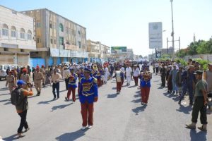 تشييع جثمان المنشد علي يحي حيسي الاهدل بمحافظة الحديدة