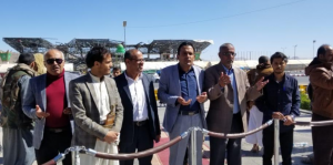 قيادة وزارة حقوق الإنسان تزور ضريح الشهيد الصماد ومعارض الشهداء