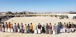 قبائل الحمزات في سحار بصعدة تندد بتصعيد العدوان الأمريكي السعودي