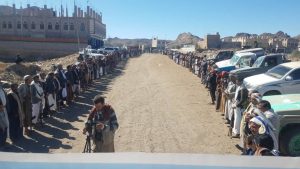 أبناء قبائل جحانة بصنعاء ينددون بجرائم وتصعيد العدوان الأمريكي السعودي الإماراتي