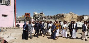 محافظ صعدة ومديرة مكتب المبعوث الأممي يزوران مسرح جريمة العدوان في السجن الاحتياطي