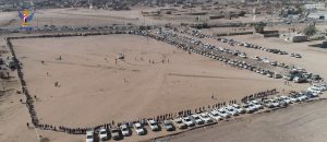 أبناء سحار بصعدة يسيرون قافلة الوفاء للشهيد القائد تدشينا لحملة “إعصار اليمن”