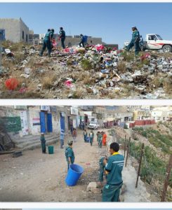 حملة نظافة واسعة في مديرية مزهر بمحافظة ريمة