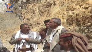 المتوكل يتفقد مشروع سد كليب في مديرية خمر بعمران