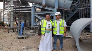 الطاووس يتفقد مشروع تشغيل مصنع اسمنت عمران بالفحم الحجري