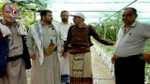الحناني يتفقد سير العمل في المشتل الزراعي بمدينة إب