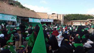 القطاع النسائي في المحويت ينظم مهرجاناً جماهيرياً حاشداً بمناسبة ذكرى المولد النبوي