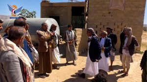 وكيل محافظة عمران يتفقد مشروع مياه جوب بمديرية جبل يزيد بعمران
