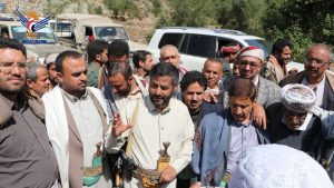 البخيتي يتفقد مستوى الاعمال المنجزة في مشروع طريق “جبل مطحن” في وصاب العالي بذمار