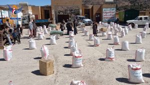 أبناء جبل الشرق بذمار يجودون بقافلة عينية ونقدية دعماً للمرابطين في الجبهات