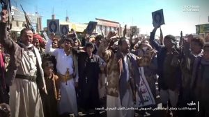 مسيرة جماهيرية حاشدة في ماهلية بمأرب تندد بجريمة إحراق المصحف الشريف في السويد وهولندا