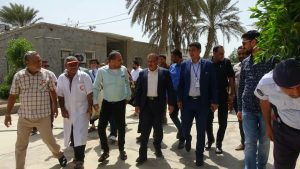 الدرة يتفقد المركز الطبي وهيئة الشئون البحرية وموقع مشروع النافذة الواحدة بميناء الحديدة