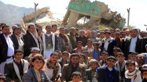 وزير الإعلام وقيادات الإعلام الرسمي يزورون ضريح الشهيد القائد وجرف سلمان في مران  