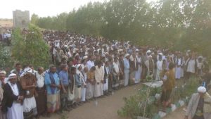 تشييع جثمان عضو رابطة علماء اليمن العلامة علي مدعر في الزهرة بالحديدة