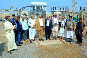 تدشين المرحلة الأولى والثانية من مشروع تشغيل محطات التحويل الكهربائية بالحديدة