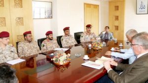 اللواء الرزامي يلتقي المستشار العسكري للممثل الأممي الخاص إلى اليمن