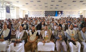 عضو السياسي الأعلى الحوثي يشارك في اختتام دورة فرسان التنمية بصعدة