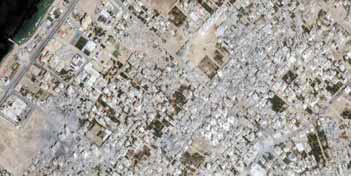 جراء العدوان الصهيوني المستمر.. صور الأقمار الصناعية تكشف حجم الدمار في بعض أحياء قطاع غزة