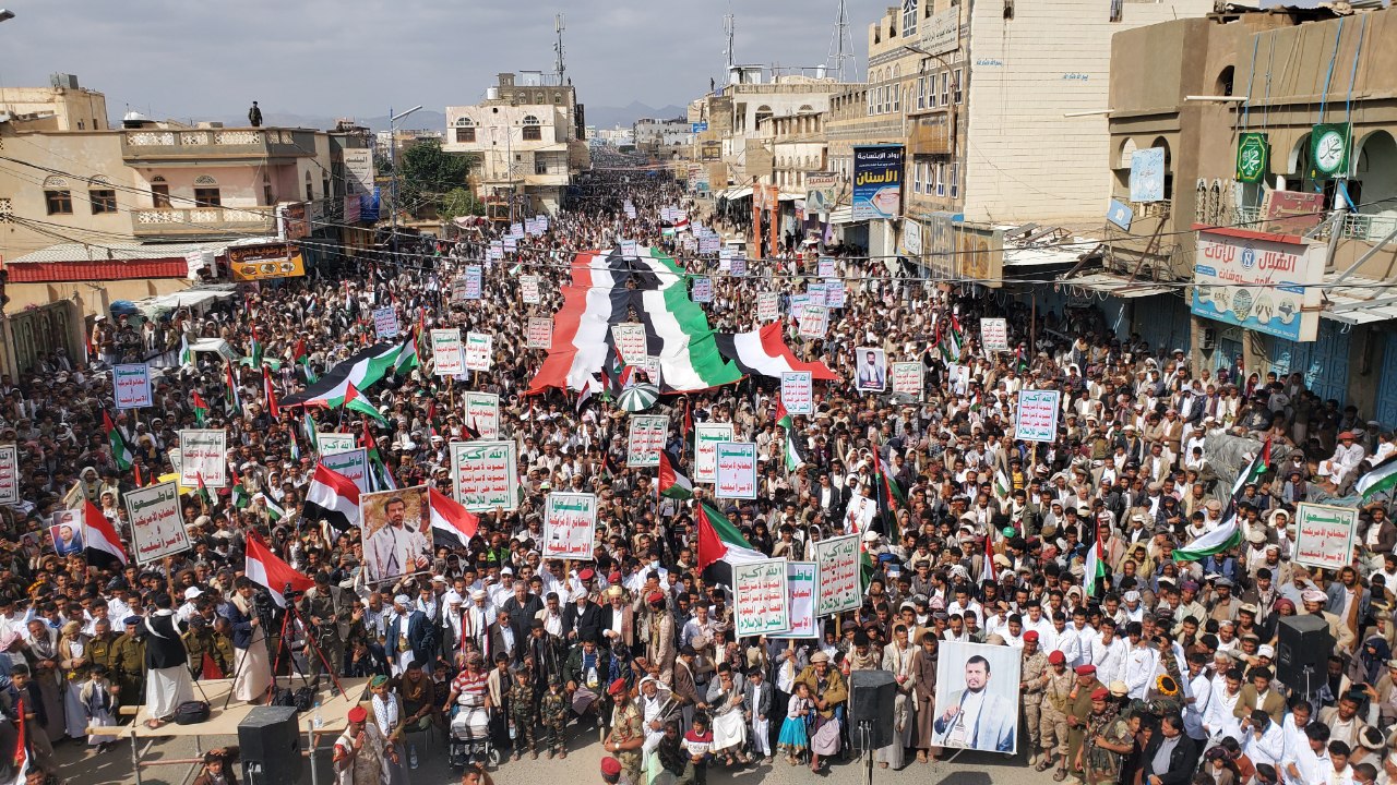 صعدة تشهد أربع مسيرات حاشدة تعزيزاً لصمود الشعب الفلسطيني وتأييداً لقرارات القيادة