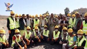 الشغدري يدشن مشروع بناء جبيونات حماية الأراضي الزراعية بوادي ثريد في الضالع