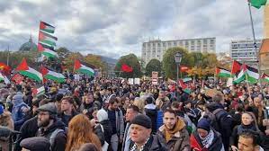 مظاهرات في أمريكا في اليوم العالمي للعمل من أجل فلسطين
