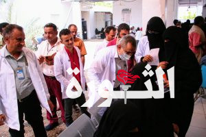 تدشين المخيم الطبي المجاني الرابع لمرضى القلب والضغط والداء السكري بهيئة مستشفى الثورة بالحديدة 