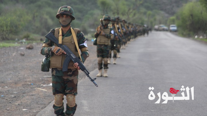 وحدات رمزية من قوات التدخل السريع تنفذ مسيراً عسكرياً تحت شعار “حارس الطوفان”