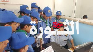 طلاب مركز الامام علي الصيفي بمدينة المحويت ينفذون زيارة لإدارة مرور المحافظة