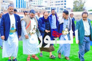 الاطلاع على سير العمل في مشروع ترميم وتعشيب ملعب الظرافي