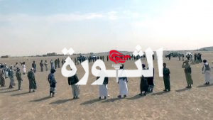 أبناء مديرية مجزر بمأرب ينددون بالعدوان الإسرائيلي علي الحديدة