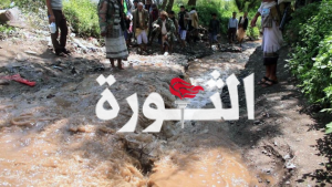 الشغدري يتفقد أضرار السيول في مناطق حجلان وسون رمه بمديرية قعطبة