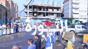الهيئة العامة لرعاية أسر الشهداء تنظم وقفة تضامنية مع الشعب الفلسطيني وتنديدا بمجازر الإبادة في غزة