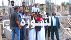 عضو السياسي الأعلى السامعي يتفقد العمل في إنشاء مباني كلية العلوم الطبية بجامعة تعز