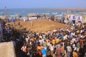 إحياء المهرجان الخامس للموروث الشعبي الديني بمديرية المنيرة بالحديدة.