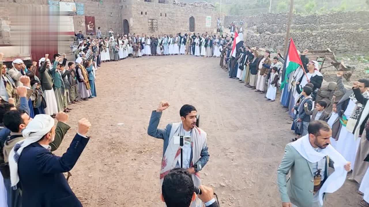 محافظة عمران تشهد وقفات تضامنية مع الشعب الفلسطيني