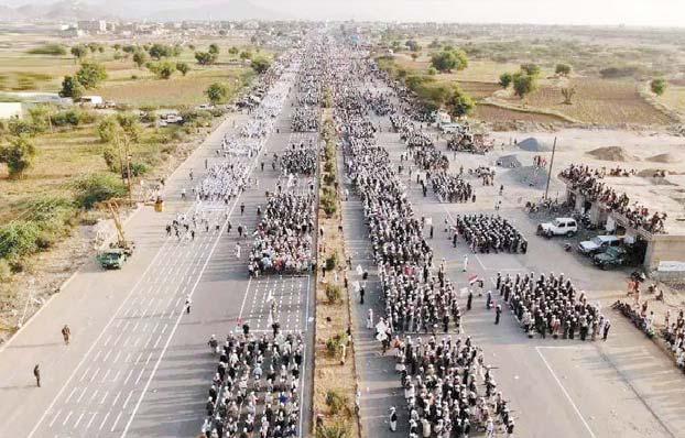 عروض عسكرية وشعبية لخريجي دورات الأقصى في حجة
