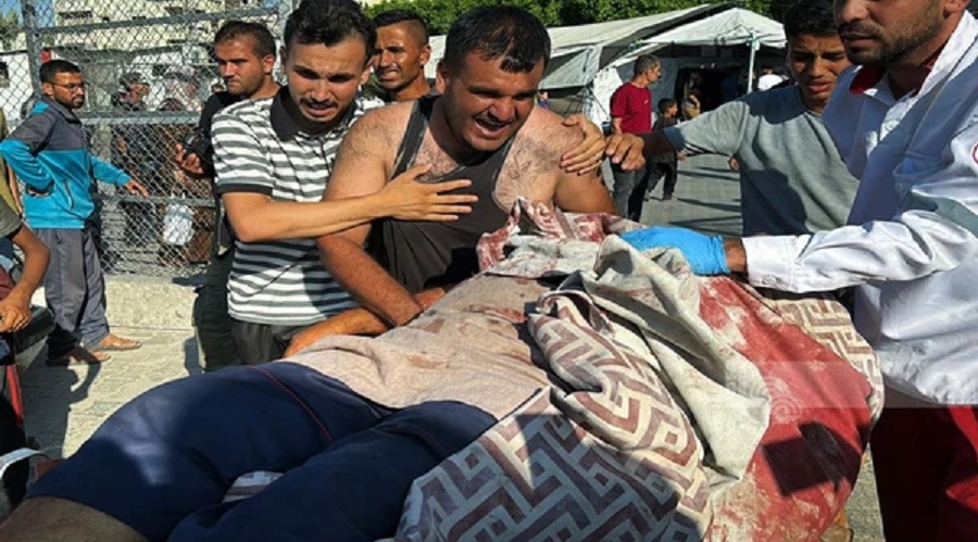 استشهاد 14 فلسطينيا في قصف صهيوني استهدف خيام النازحين بمخيم الشاطئ