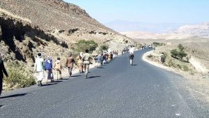 مسير راجل ووقفة تضامنية في سنحان بمرور عامين لطوفان الأقصى