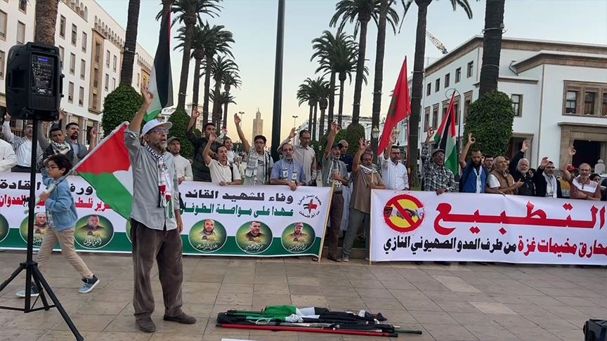مظاهرة في المغرب تنديداً بمواصلة العدو الإسرائيلي قصف غزة رغم الاتفاق